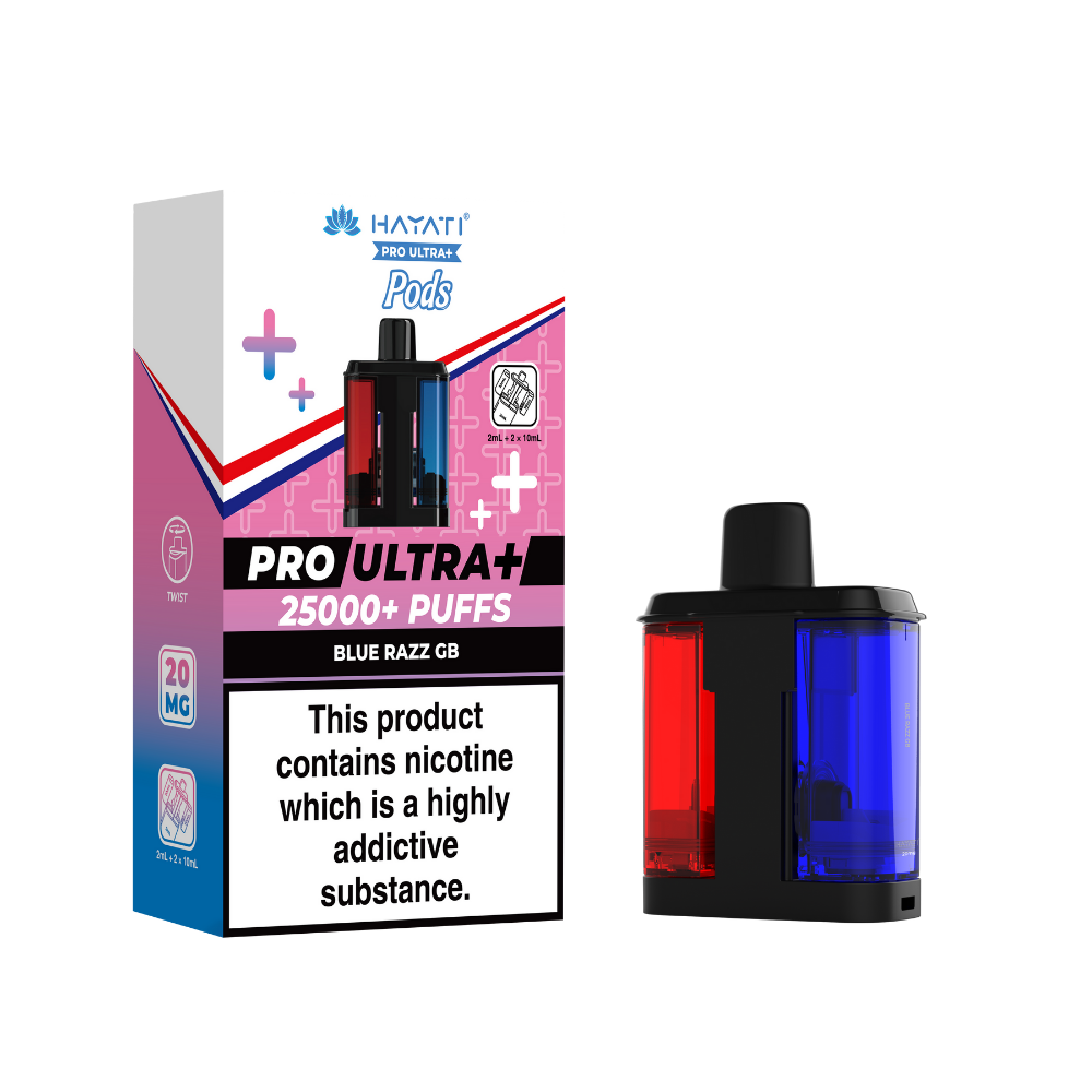 Hayati Pro Ultra Plus 25K Prefilled Pods - Blue Razz GB
