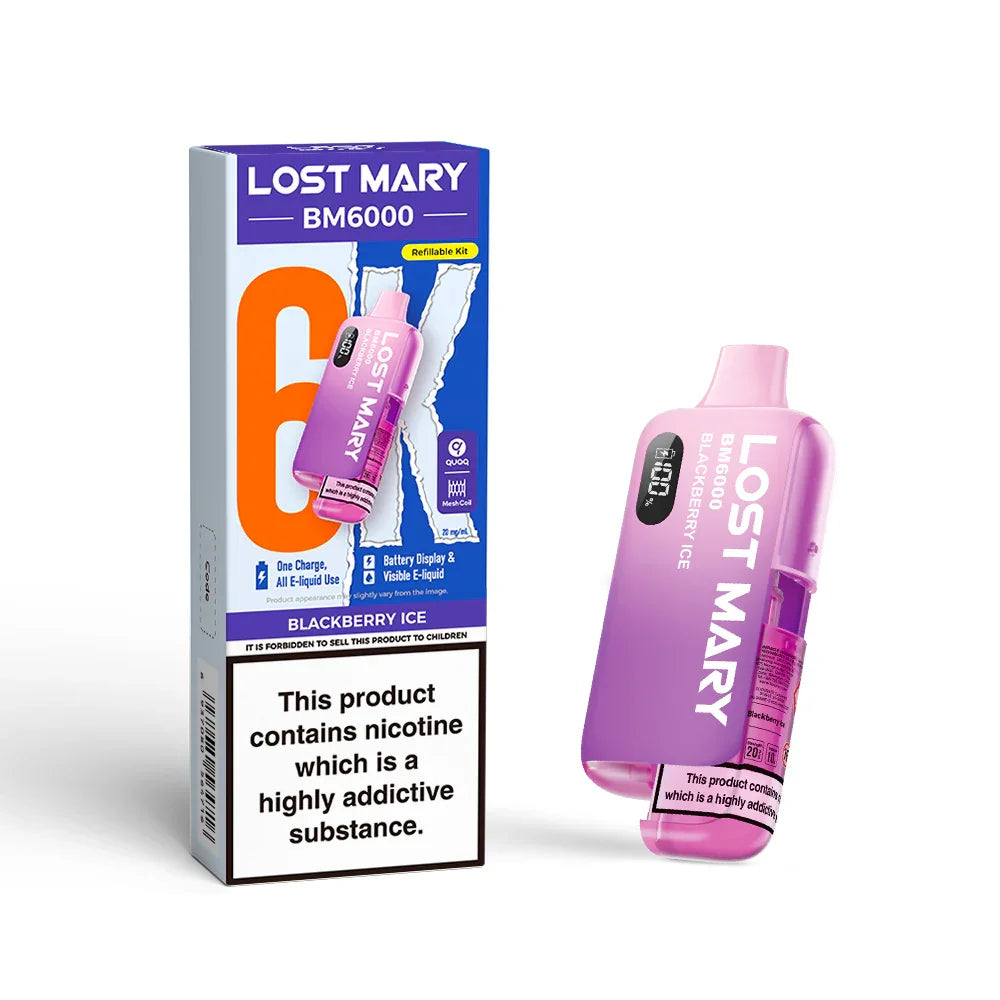 LOST MARY BM6000 v2 BLACKBERRY ICE PRE-FILLED VAPE KIT - 20mg
