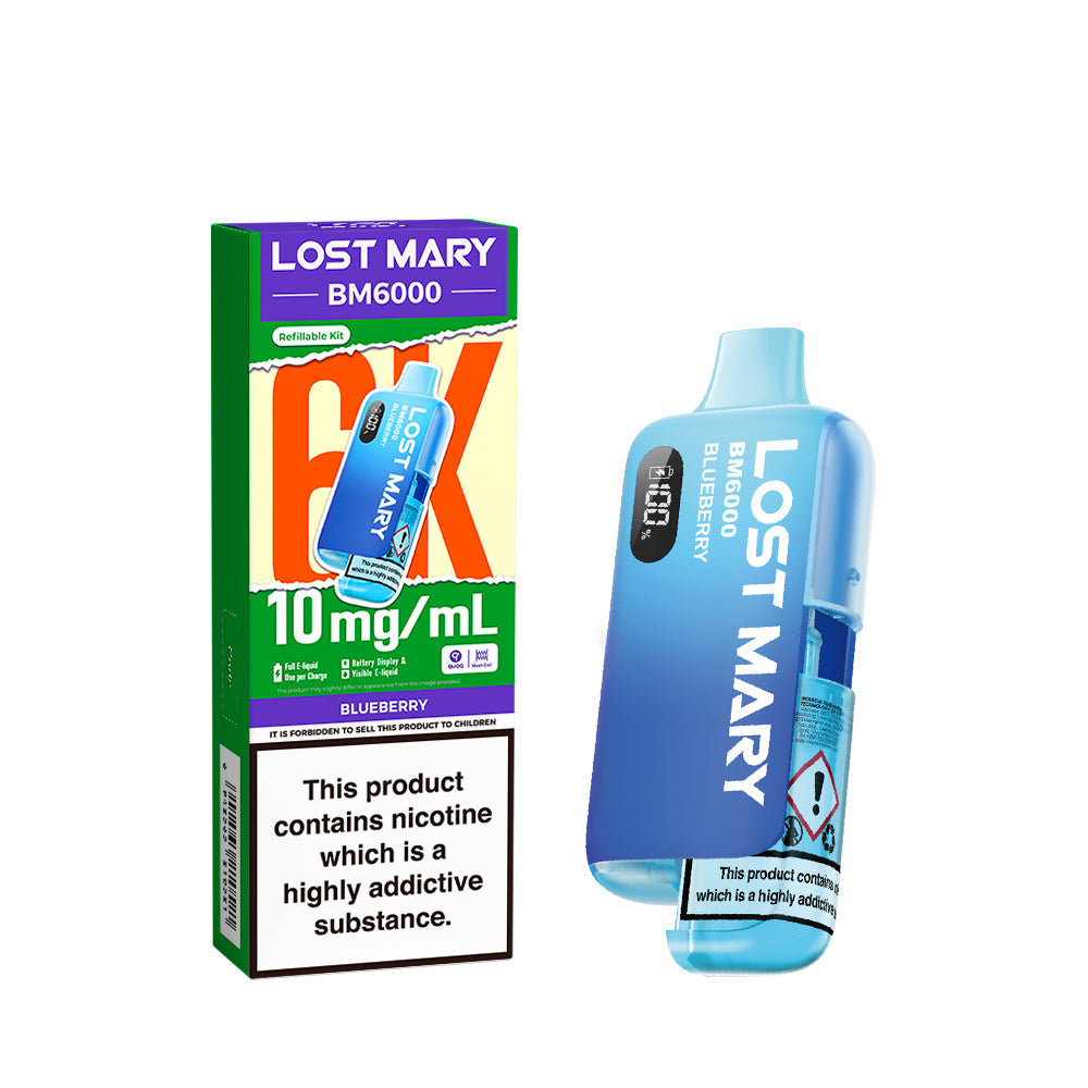 LOST MARY BM6000 v2 BLUEBERRY PRE-FILLED VAPE KIT - 20mg