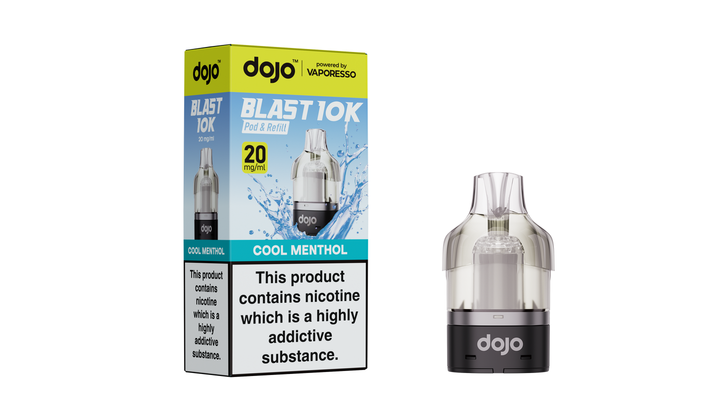 Cool Menthol - Vaporesso Dojo Blast 10K Prefilled Pod + Refill Container