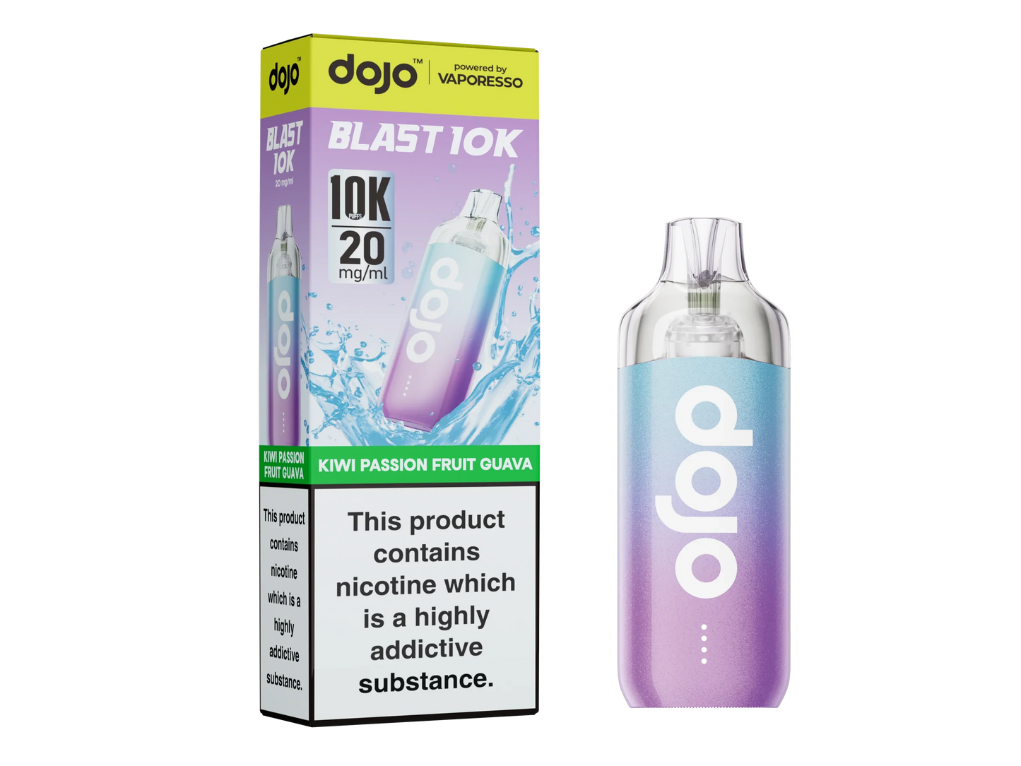 Kiwi Passionfruit & Guava - Vaporesso Dojo Blast 10K Prefilled Pod Kit