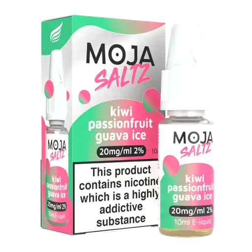 KIWI PASSIONFRUIT GUAVA ICE - 10ML NIC SALT BY MOJA SALTZ 10MG(1%) | 20MG(2%)