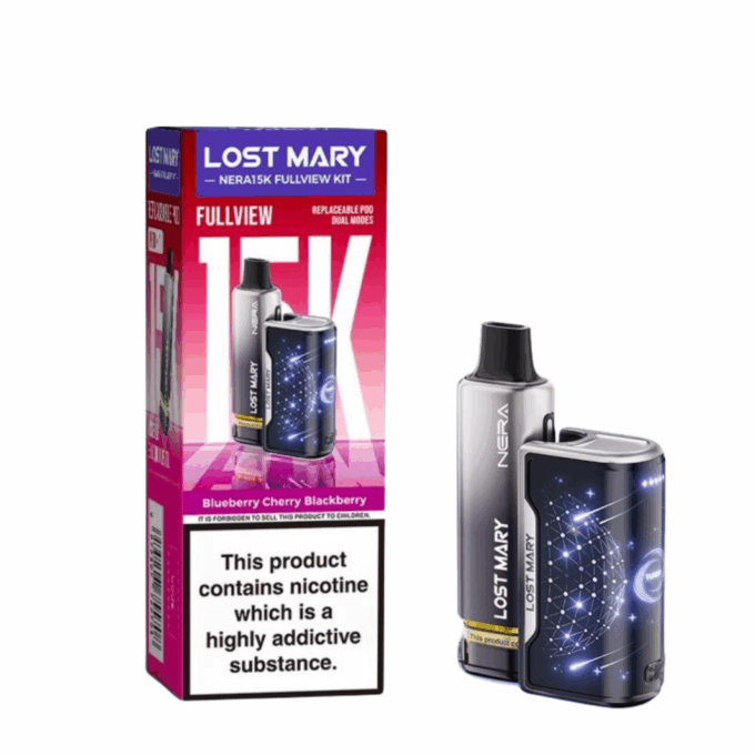 Lost Mary Nera Fullview 15K Prefilled Vape Kit 20mg (2%) - Blueberry Cherry Blackberry