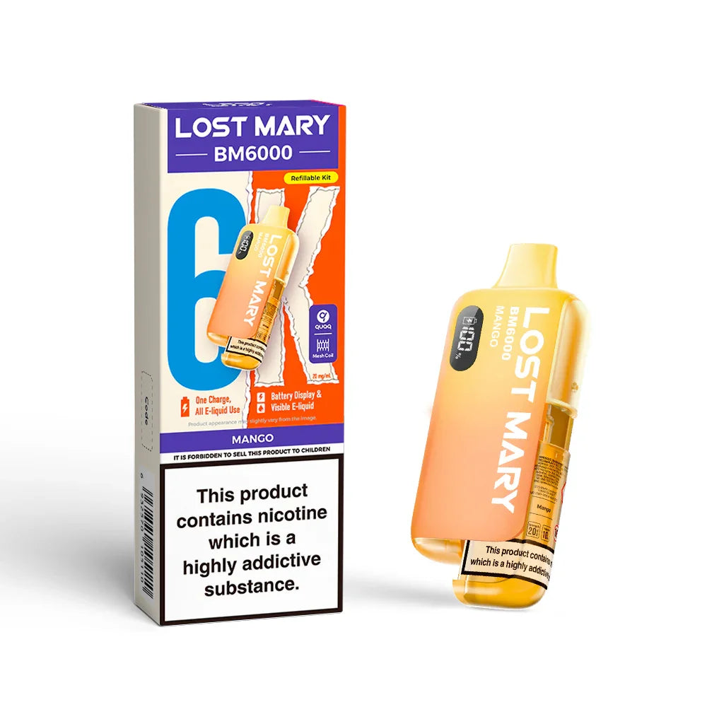 LOST MARY BM6000 v2 MANGO PRE-FILLED VAPE KITT - 20mg