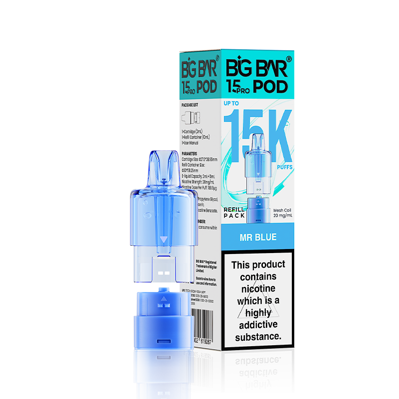 Mr Blue Big Bar 15000 Pro Prefilled Replacement Pods