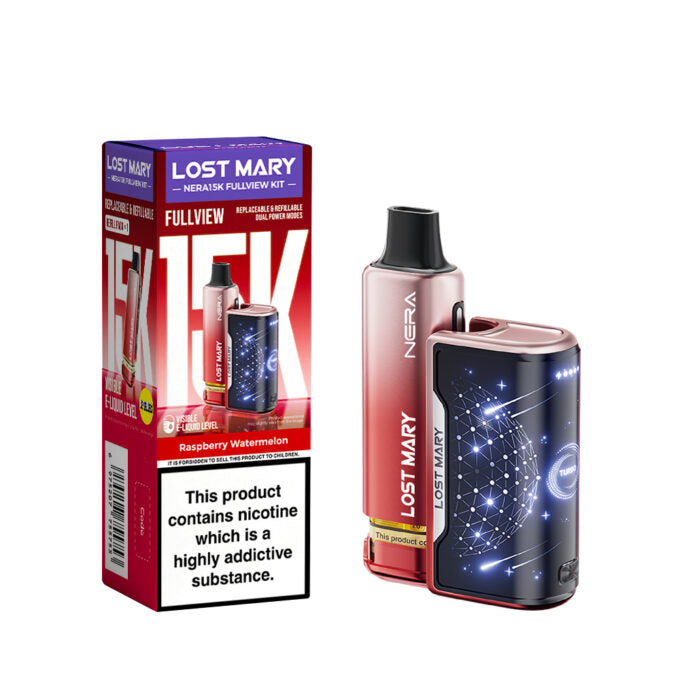 Lost Mary Nera Fullview 15K Prefilled Vape Kit 20mg (2%) - Raspberry Watermelon