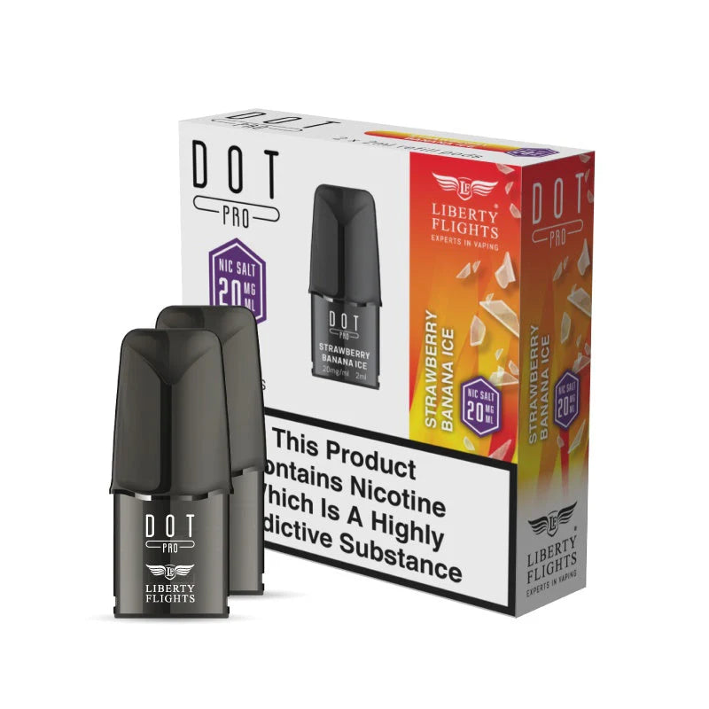 DOT PRO REFILL PODS - STRAWBERRY BANANA - 10MG|20MG - LIBERTY FLIGHTS