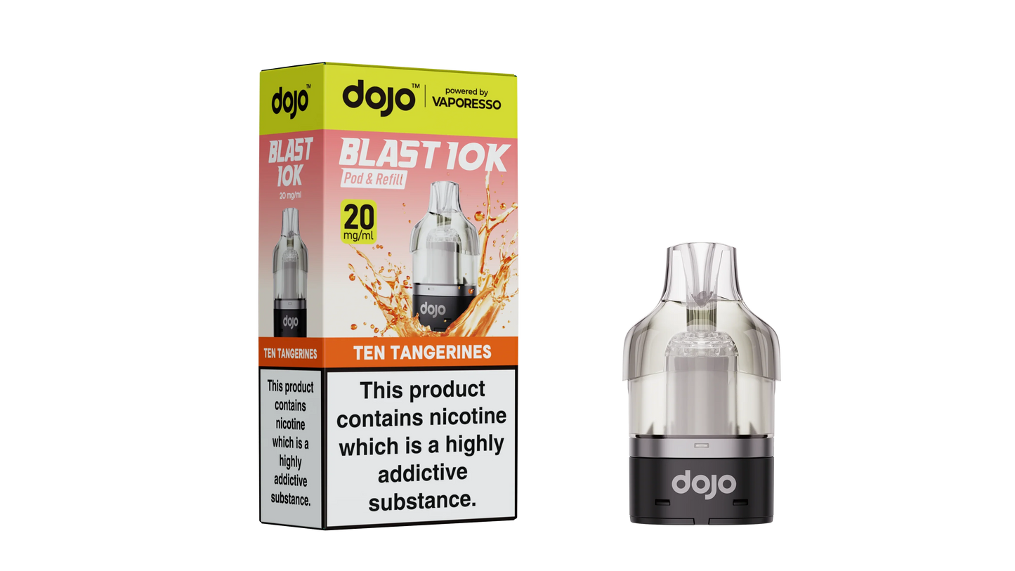 Ten Tangerines - Vaporesso Dojo Blast 10K Prefilled Pod + Refill Container