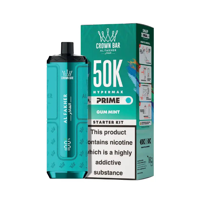 Al Fakher Hypermax Prime 50K Prefilled Pod Kit - Gum Mint