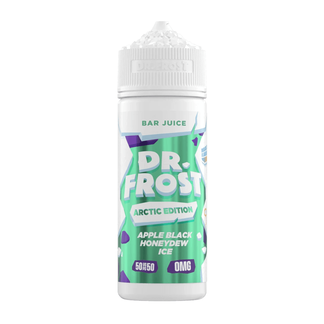 APPLE BLACK HONEYDEW ICE 100ML SHORT FILL E-LIQUID BY DR FROST ARCTIC EDITION - Vapeslough