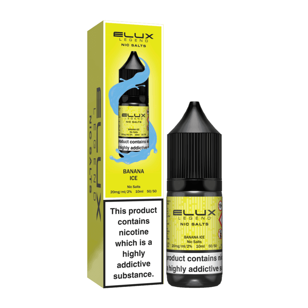 BANANA ICE 10ML NIC SALT BY ELUX LEGEND 10MG(1%) | 20MG(2%) - Vapeslough