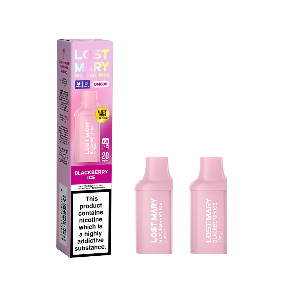 BLACKBERRY ICE LOST MARY BM600 PODS (PACK OF 2) - Vapeslough