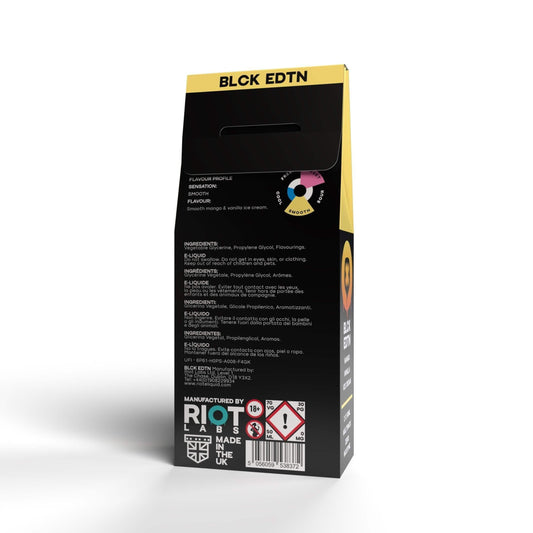 BLCK EDTN - MANGO VANILLA ICE CREAM SHORTFILL 100ML BY RIOT SQUAD - Vapeslough