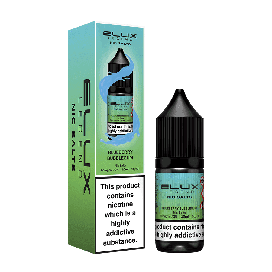 BLUEBERRY BUBBLEGUM 10ML NIC SALT BY ELUX LEGEND 10MG(1%) | 20MG(2%) - Vapeslough