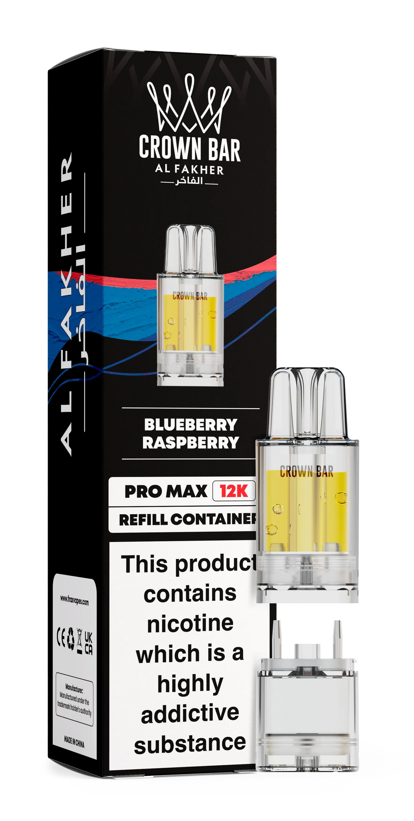 Blueberry Raspberry Al Fakher Crown Bar Pro Max 12K Refill Pod - Vapeslough