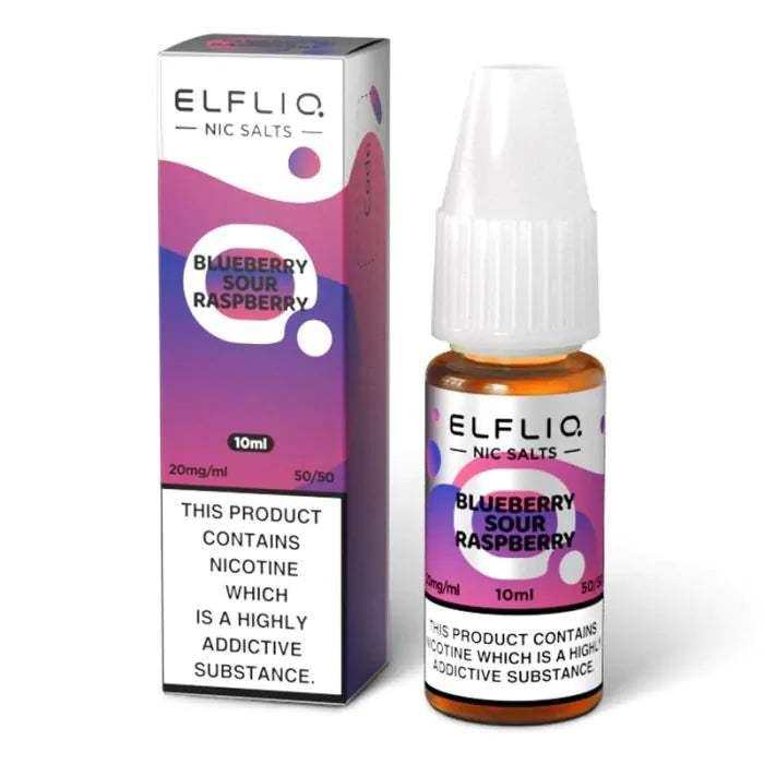 BLUEBERRY SOUR RASPBERRY 10ML E LIQUID NICOTINE SALT BY ELFLIQ - ELFBAR - Vapeslough