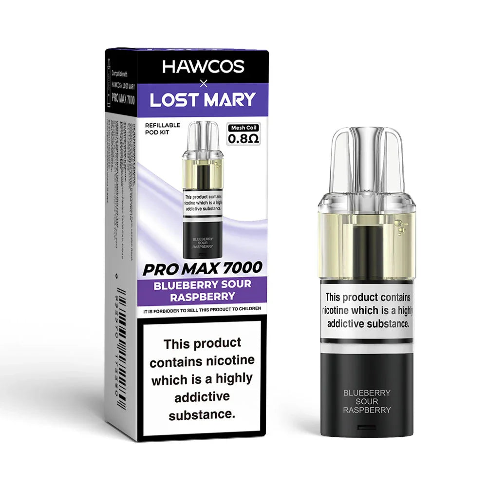 Blueberry Sour Raspberry - Hawcos x Lost Mary Pro Max 7000 Prefilled P   Vapeslough