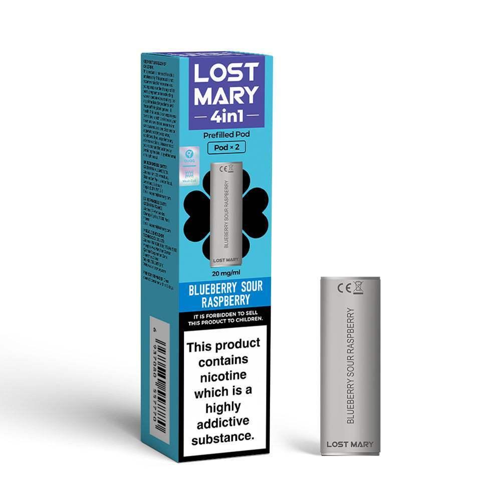 BLUEBERRY SOUR RASPBERRY LOST MARY 4IN1 PODS - Vapeslough