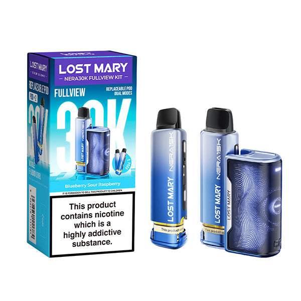 BLUEBERRY SOUR RASPBERRY - LOST MARY NERA FULLVIEW 30K PRE-FILLED POD KIT - Vapeslough