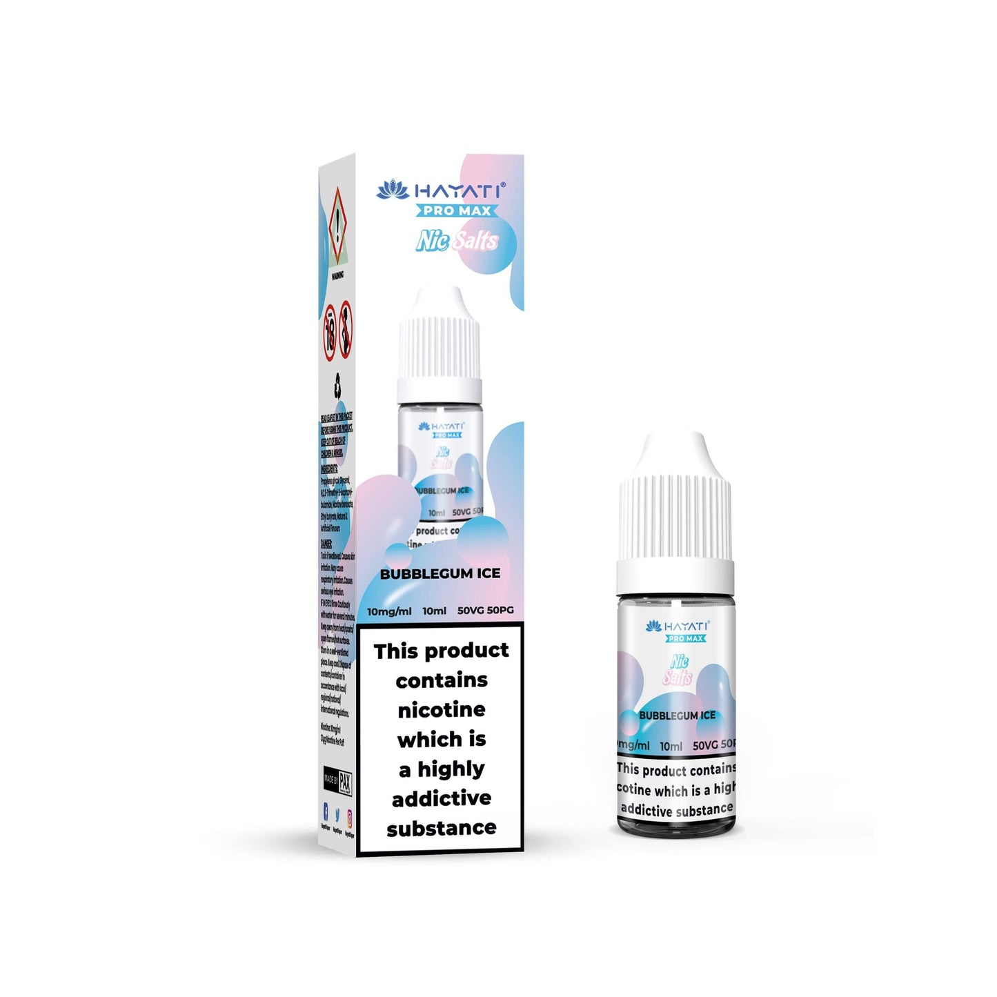 BUBBLEGUM ICE 10ML NIC SALT BY HAYATI PRO MAX 10MG(1%) | 20MG(2%) - Vapeslough