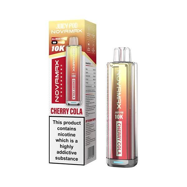 CHERRY COLA - JUICY POD NOVAMAX 10K PRE-FILLED VAPE KIT - Vapeslough