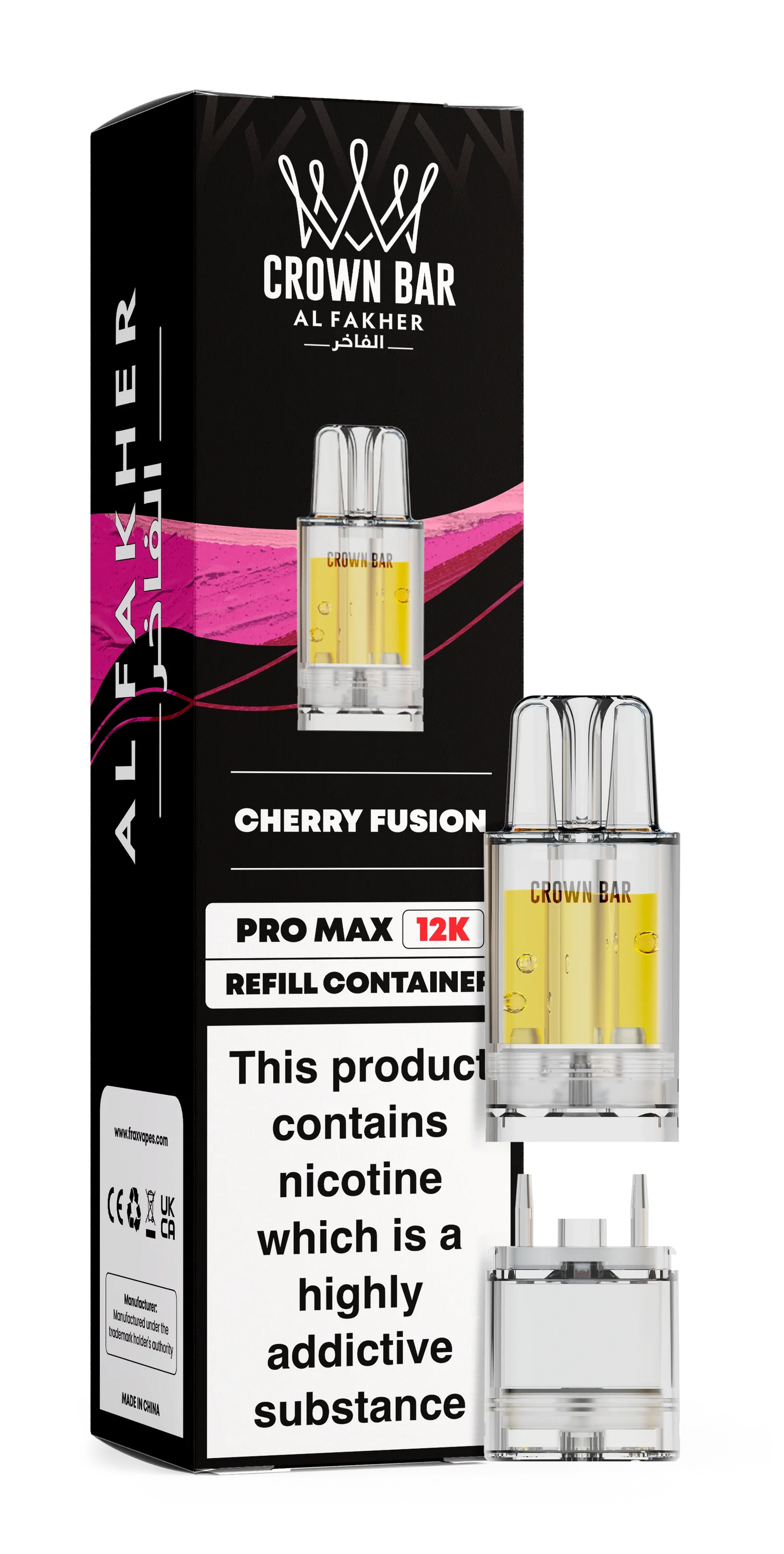 Cherry Fusion Al Fakher Crown Bar Pro Max 12K Refill Pod - Vapeslough