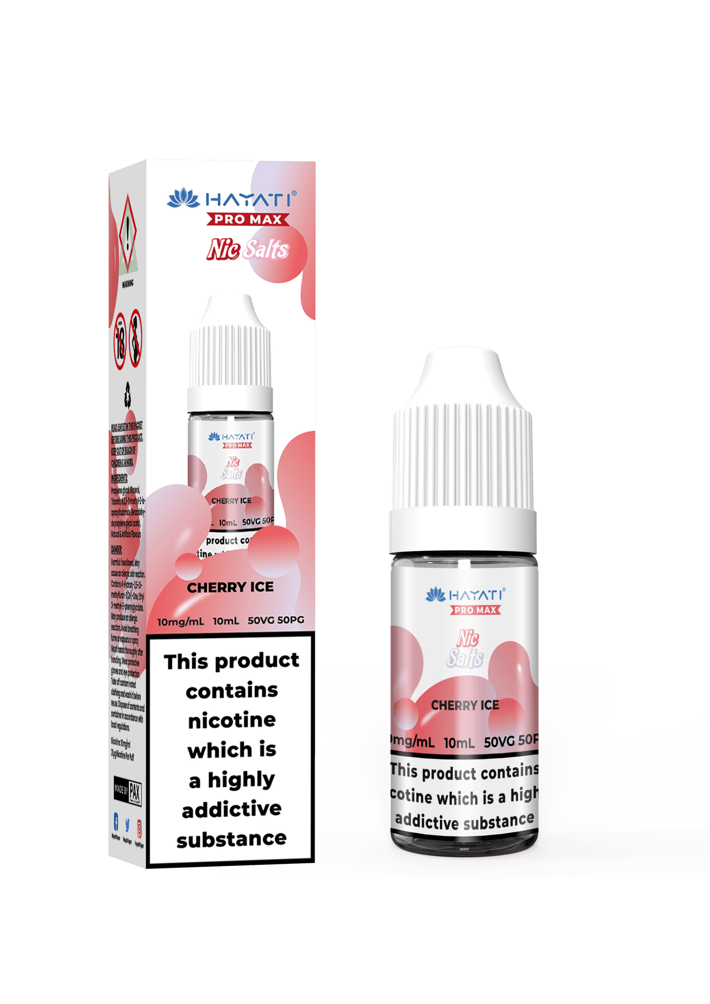 CHERRY ICE 10ML NIC SALT BY HAYATI PRO MAX 10MG(1%) | 20MG(2%) - Vapeslough