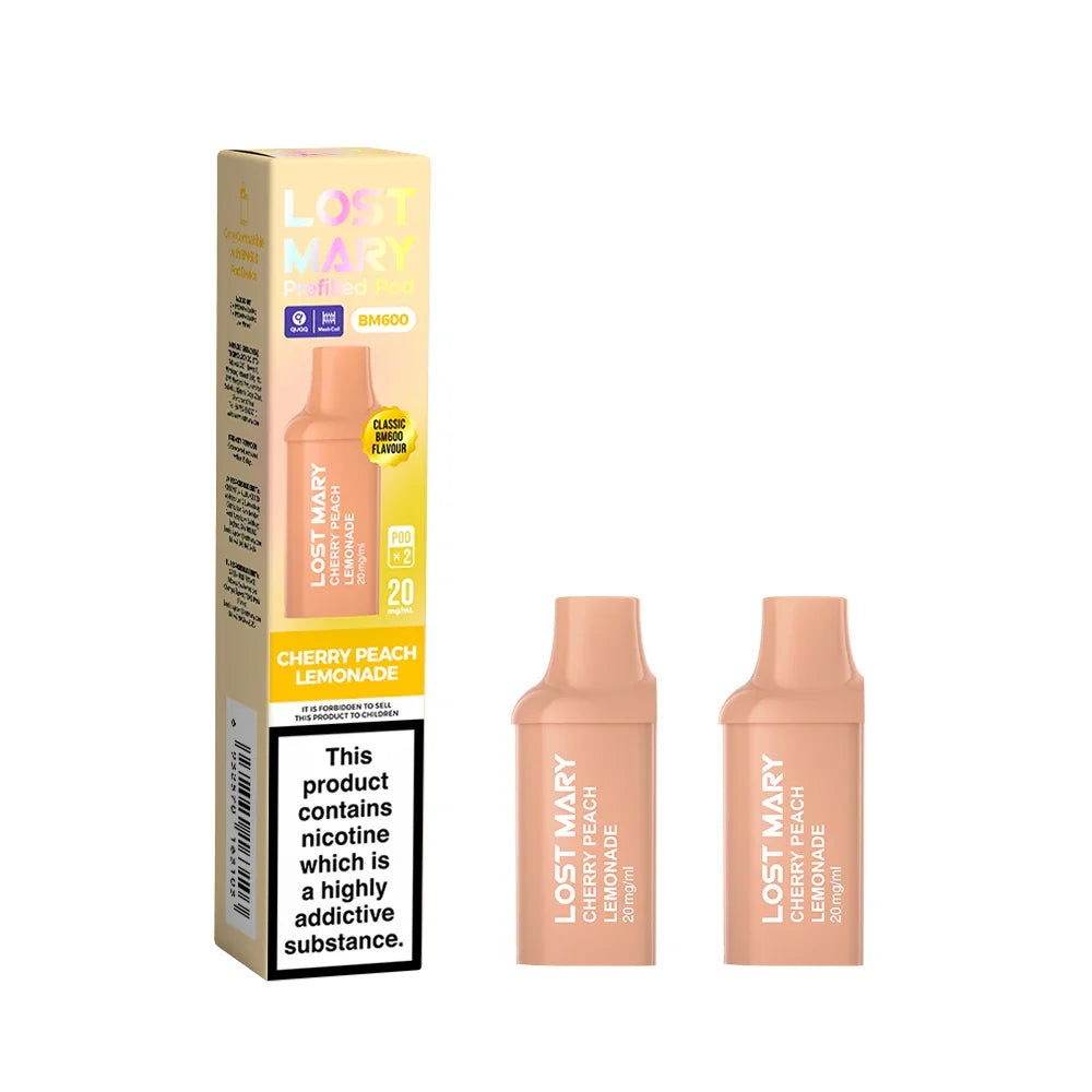 CHERRY PEACH LEMONADE LOST MARY BM600 PODS (PACK OF 2) - Vapeslough