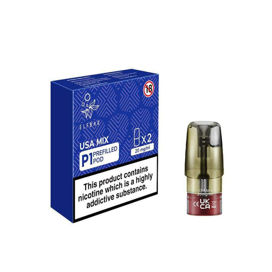 ELF BAR MATE 500 P1 PRE-FILLED 5 PACKS - 10 PODS - £24.95 BY ELF BAR - Vapeslough