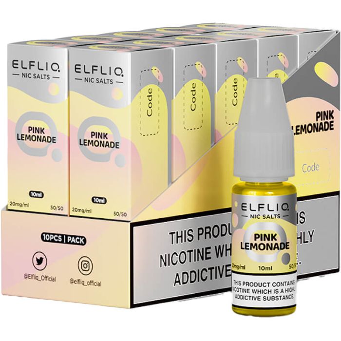 ELFLIQ BOX OF 10 10ML E LIQUID NICOTINE SALT BY ELFLIQ - ELFBAR