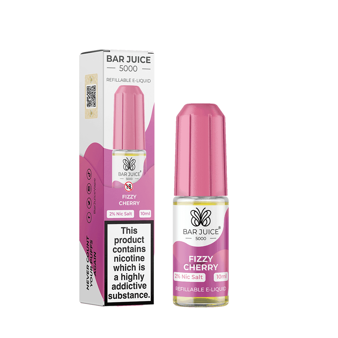 FIZZY CHERRY 10ML E LIQUID NICOTINE SALT BY BAR JUICE 5000 - Vapeslough