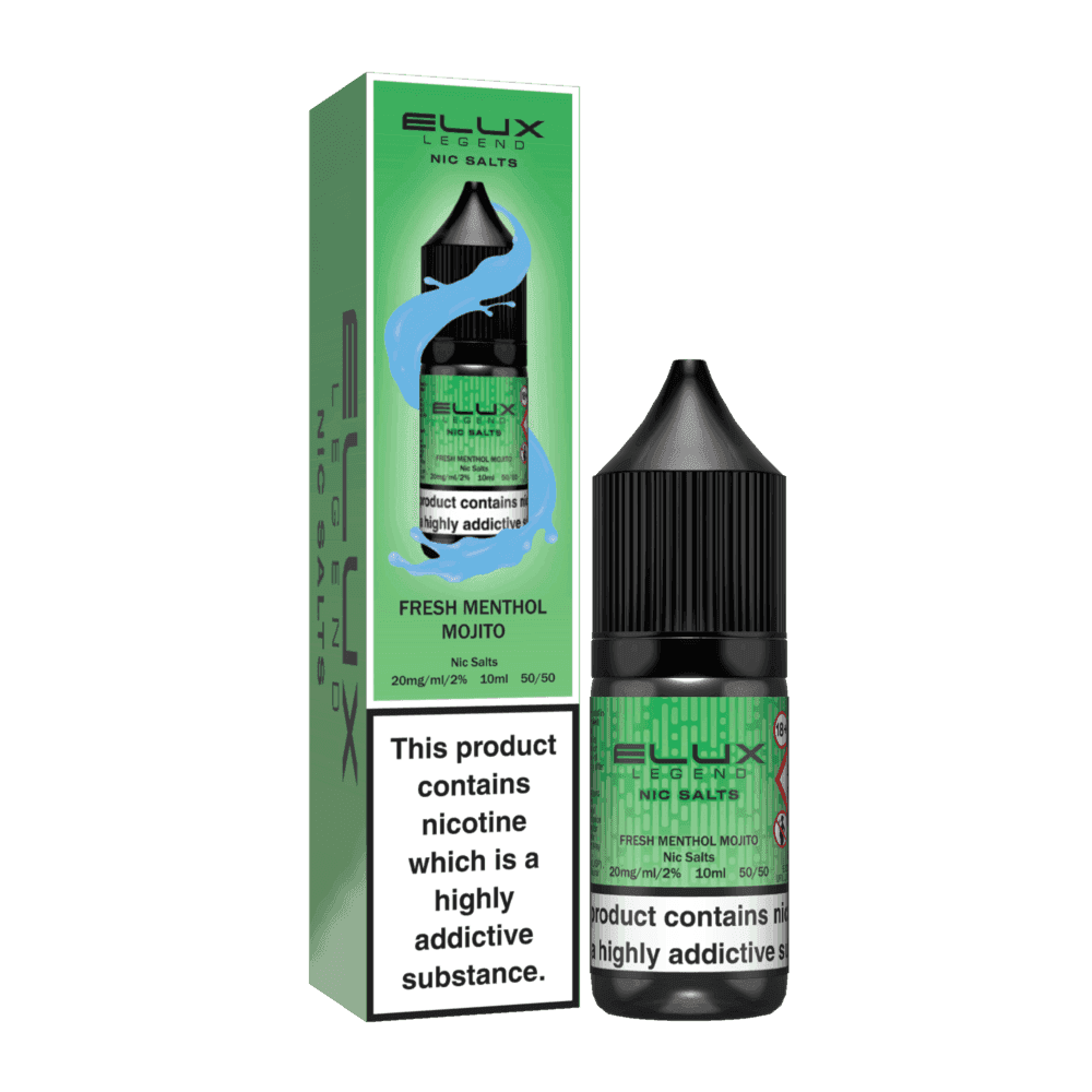 FRESH MENTHOL MOJITO 10ML NIC SALT BY ELUX LEGEND 10MG(1%) | 20MG(2%) - Vapeslough