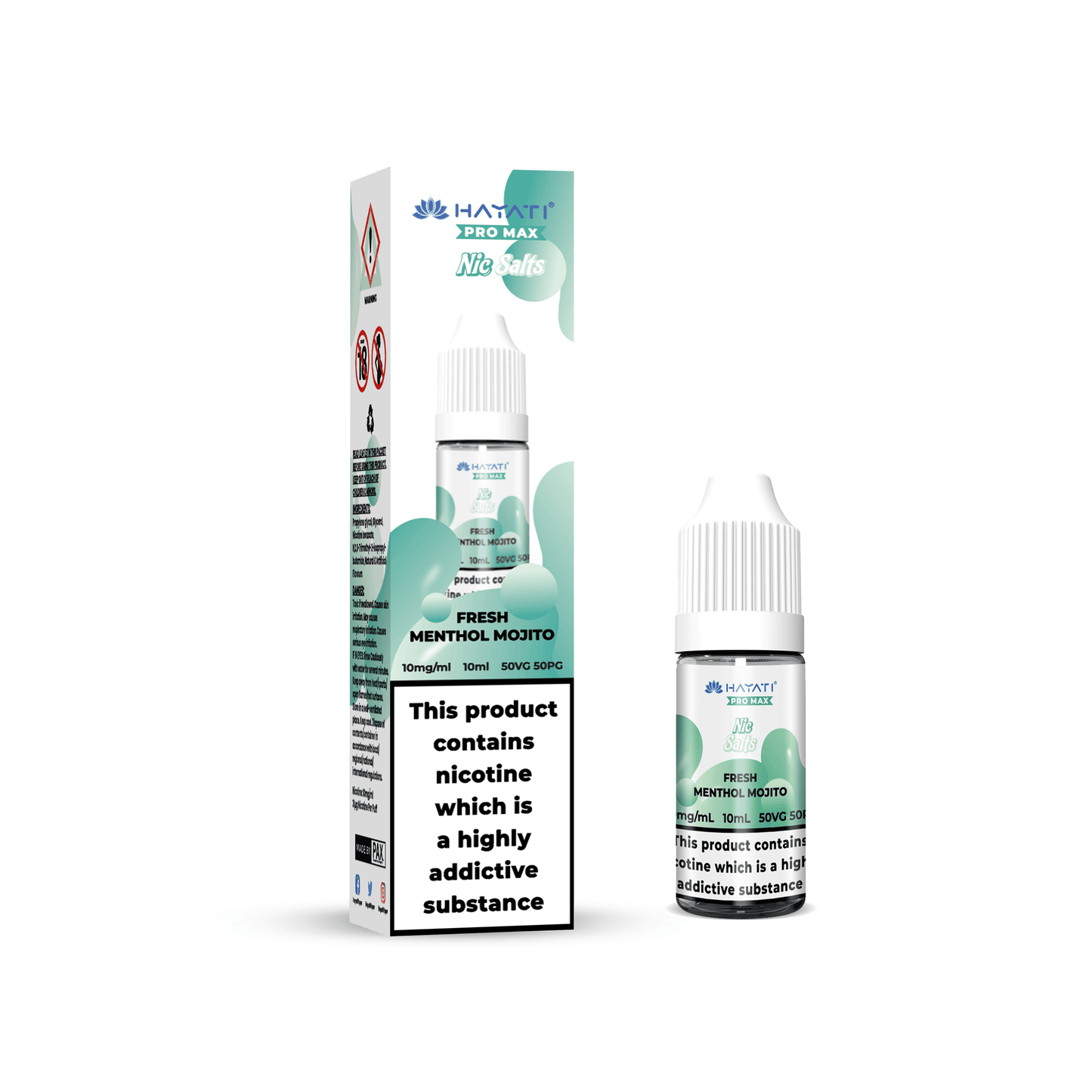 FRESH MENTHOL MOJITO 10ML NIC SALT BY HAYATI PRO MAX 10MG(1%) | 20MG(2%) - Vapeslough