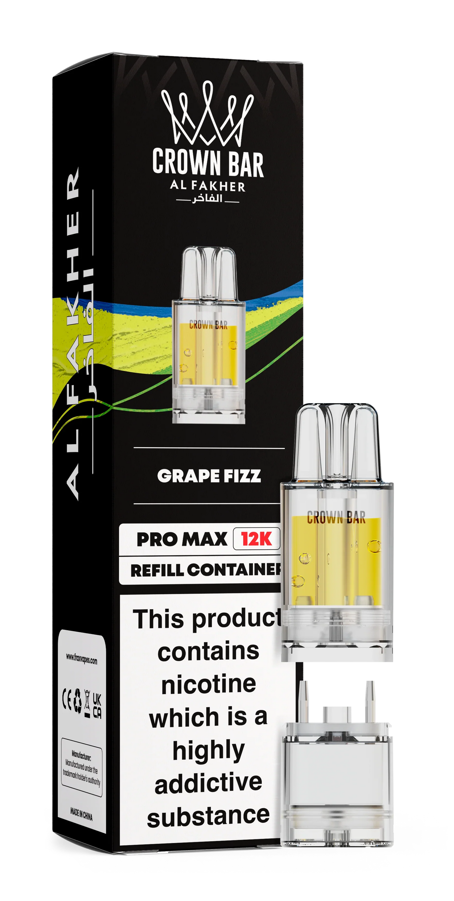 Grape Fizz Al Fakher Crown Bar Pro Max 12K Refill Pod - Vapeslough