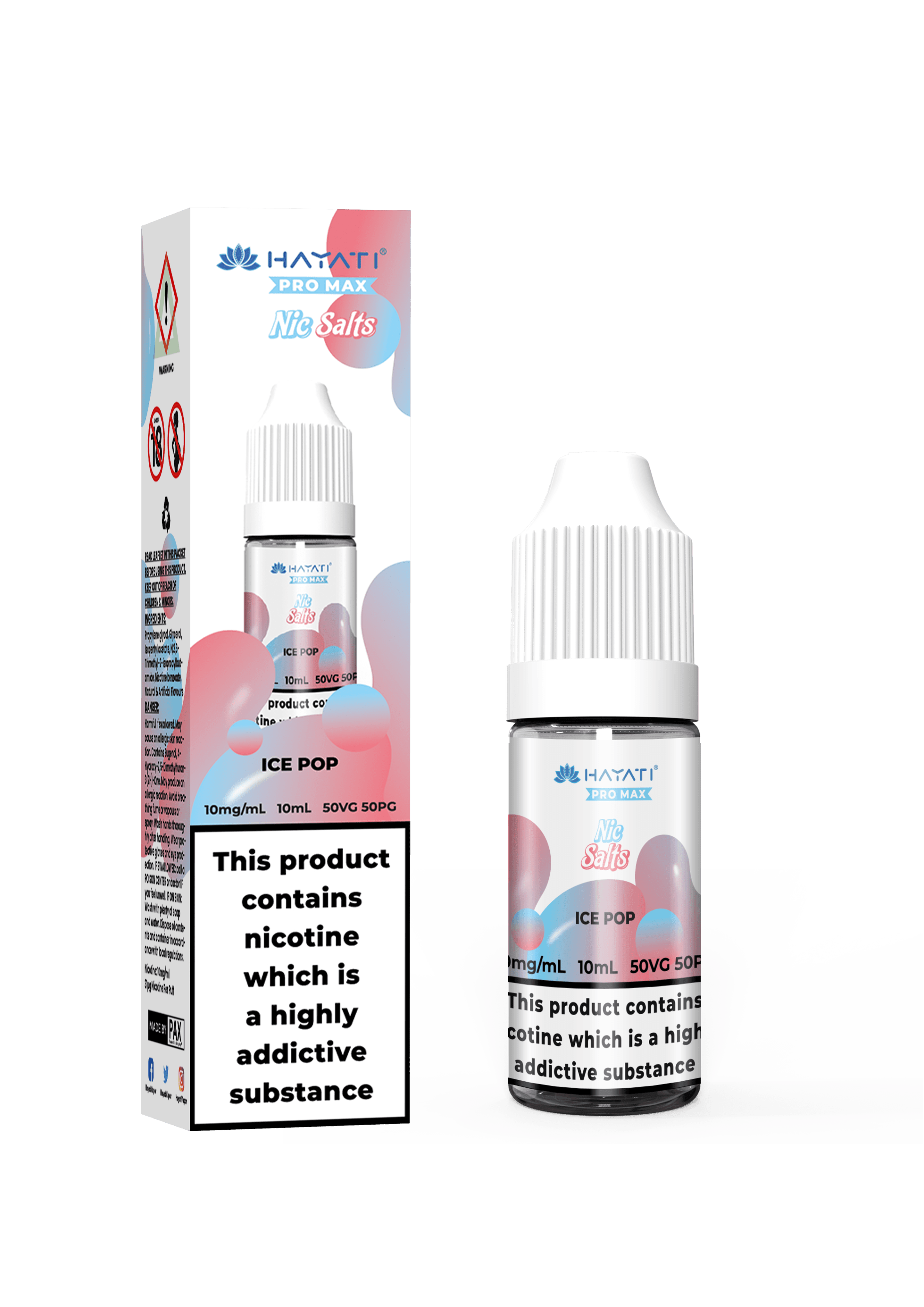ICE POP 10ML NIC SALT BY HAYATI PRO MAX 10MG(1%) | 20MG(2%) Vapeslough ICE POP 10ML NIC SALT BY HAYATI PRO MAX 10MG(1%) | 20MG(2%) Vapeslough