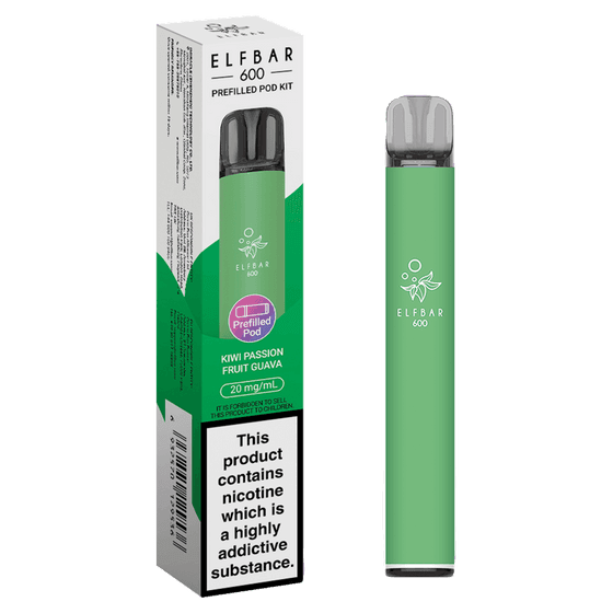 KIWI PASSION FRUIT GUAVA - ELFBAR 600 PREFILLED POD KIT - Vapeslough