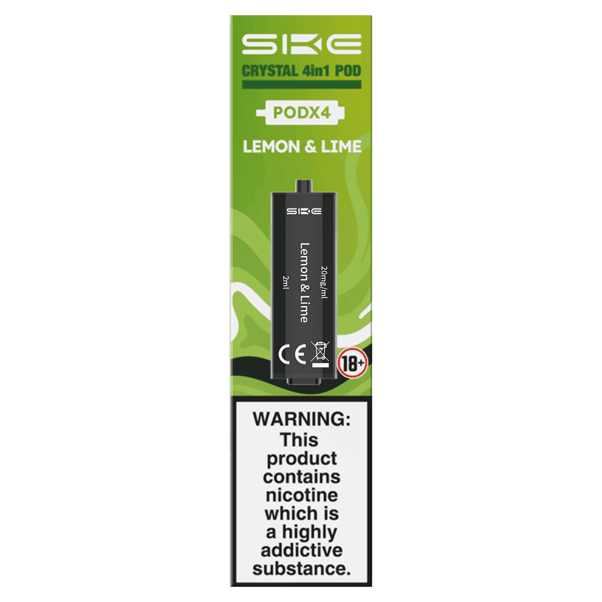 LEMON & LIME - SKE CRYSTAL 4IN1 PODS - PACK OF 4 - Vapeslough