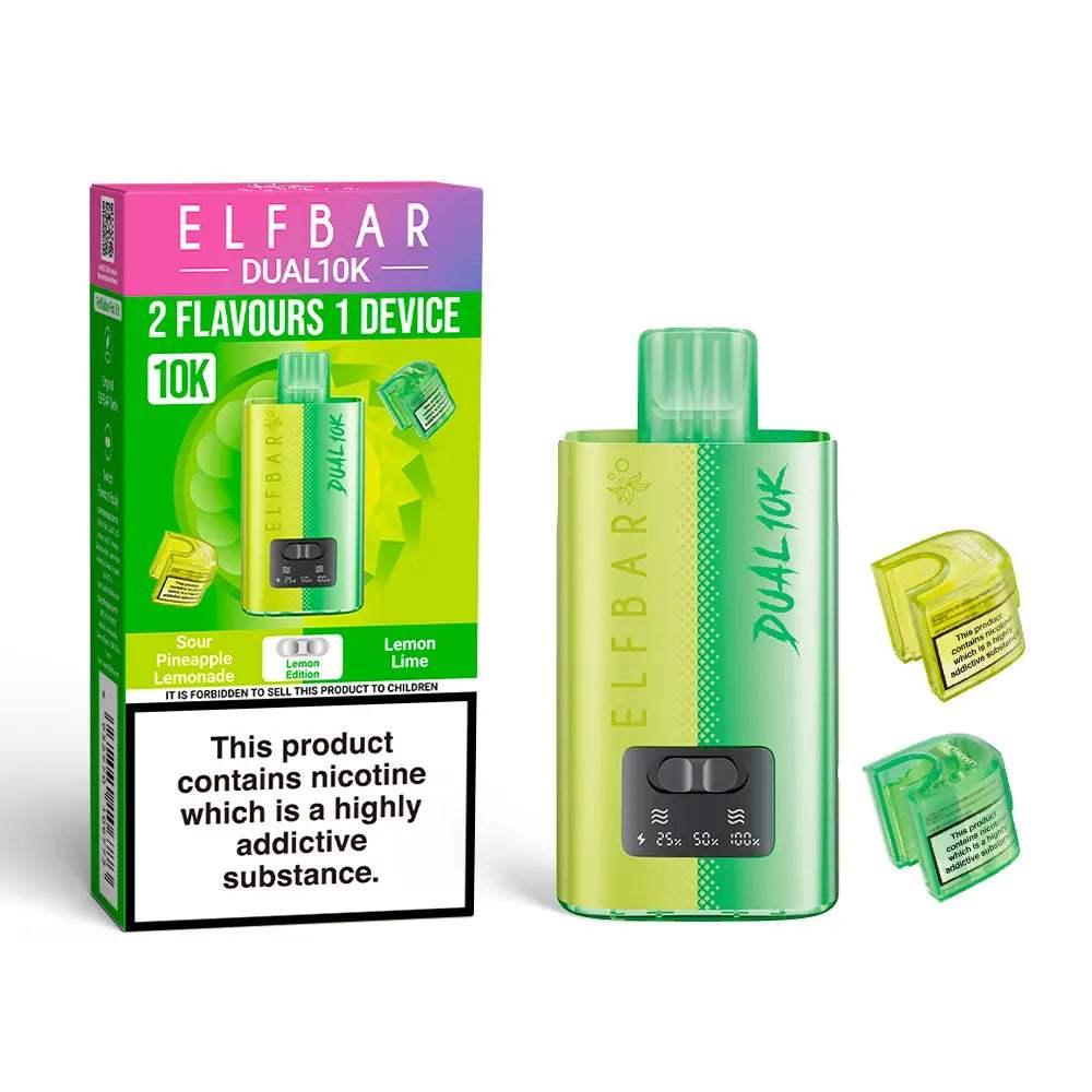 LEMON EDITION - ELF BAR DUAL 10K PRE-FILLED VAPE KIT - 20MG(2%) - Vapeslough