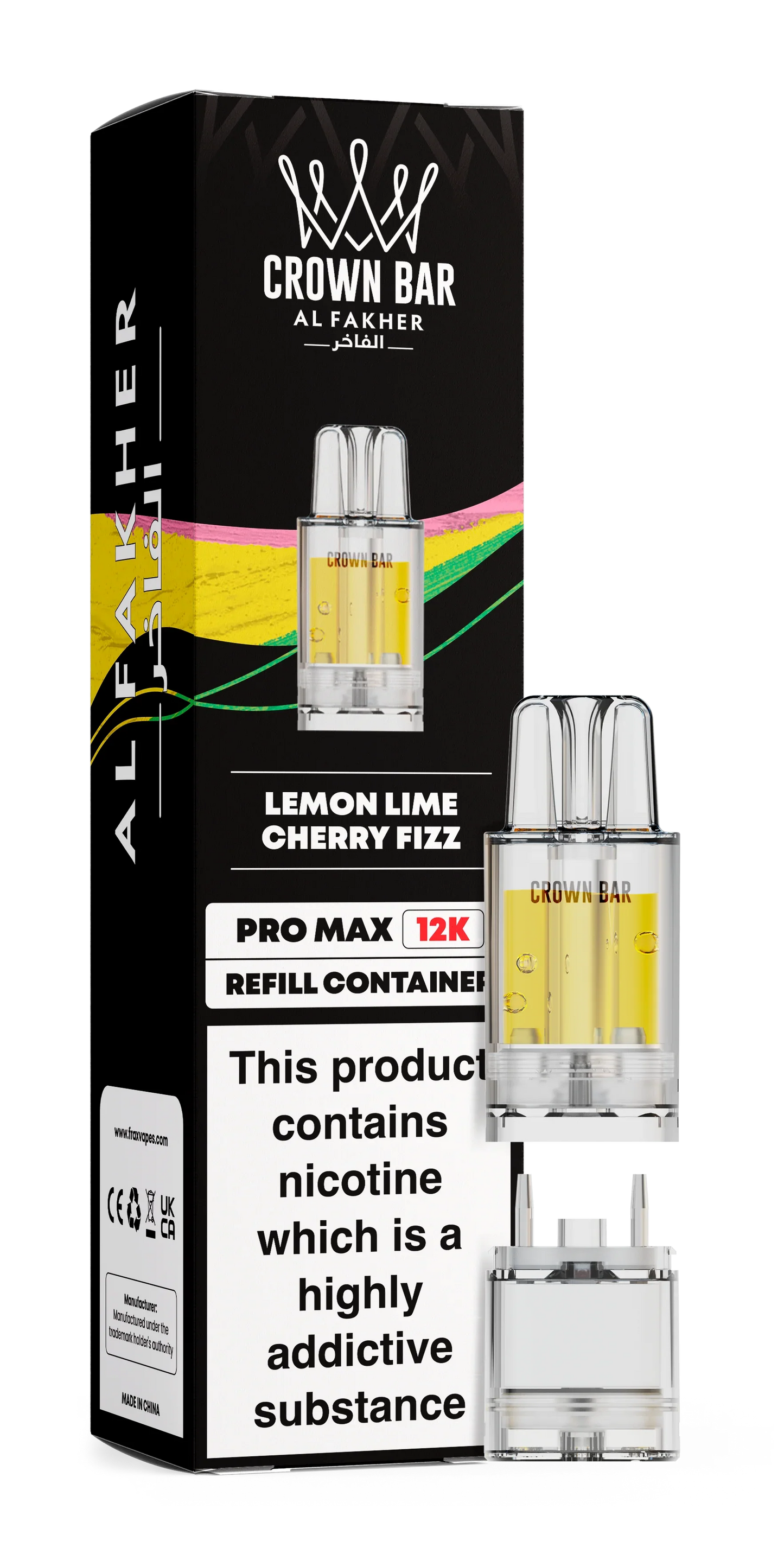 Lemon Lime Cherry Fizz Al Fakher Crown Bar Pro Max 12K Refill Pod - Vapeslough
