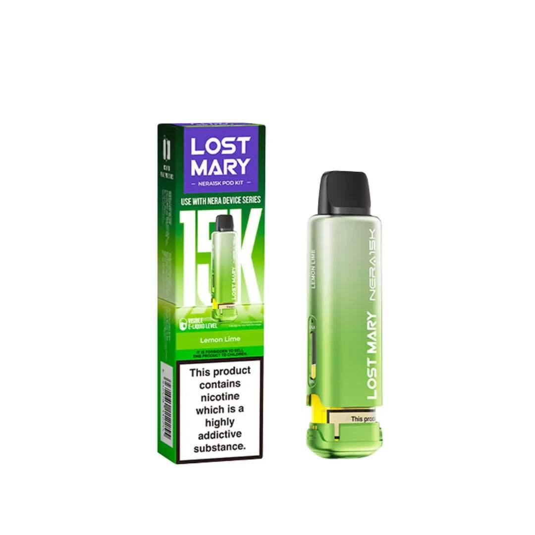 LEMON LIME - LOST MARY NERA 15K REPLACEMENT PREFILLED POD - Vapeslough