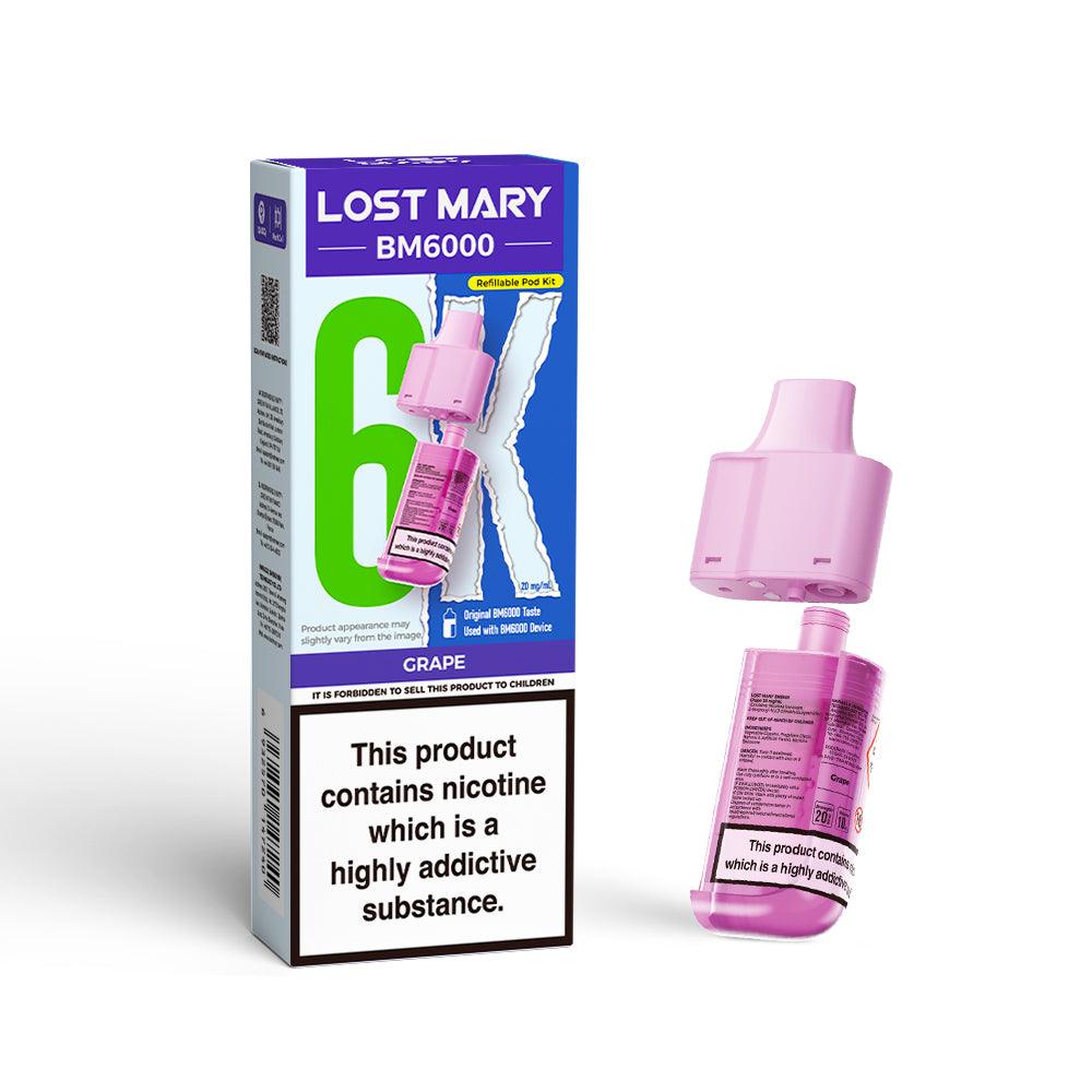 LOST MARY BM6000 v2 GRAPE VAPE POD - 20mg - Vapeslough