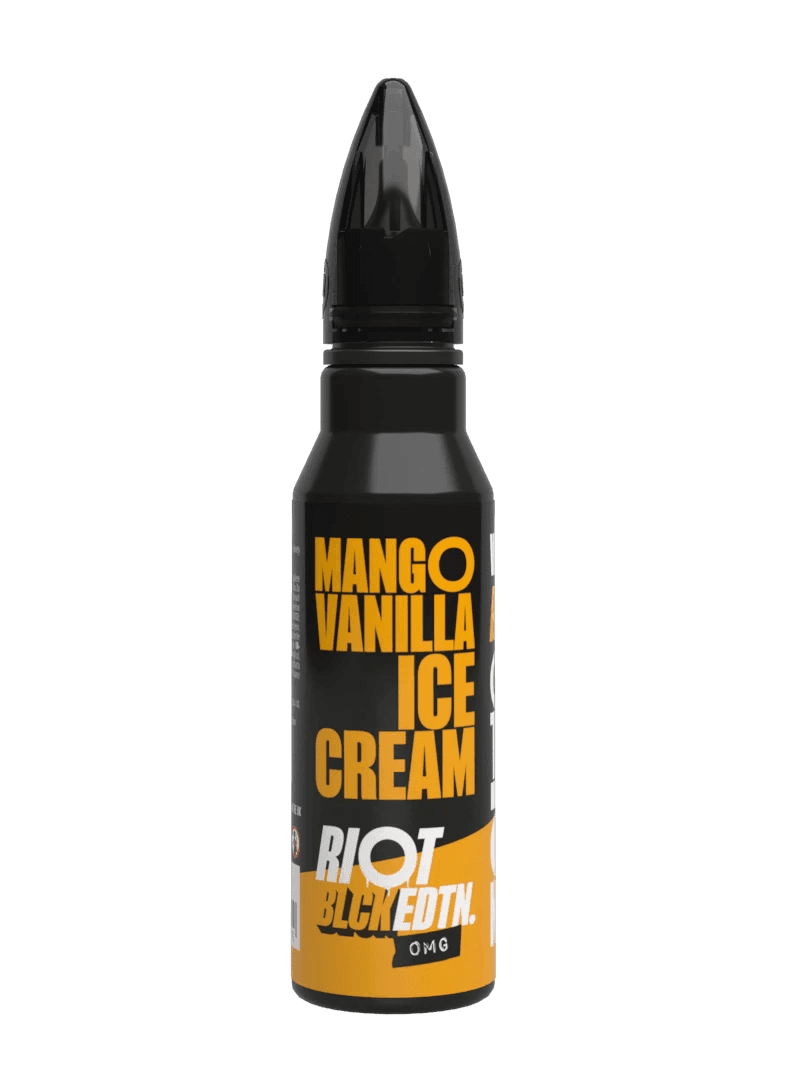 MANGO VANILLA ICE CREAM - BLCK EDTN 50ML SHORT FILL E-LIQUID BY RIOT SQUAD - Vapeslough