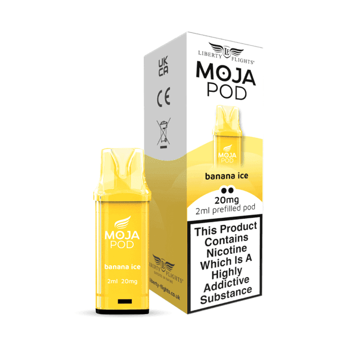 MOJA POD BANANA ICE PREFILLED POD 20MG(2%) BY LIBERTY FLIGHTS - Vapeslough