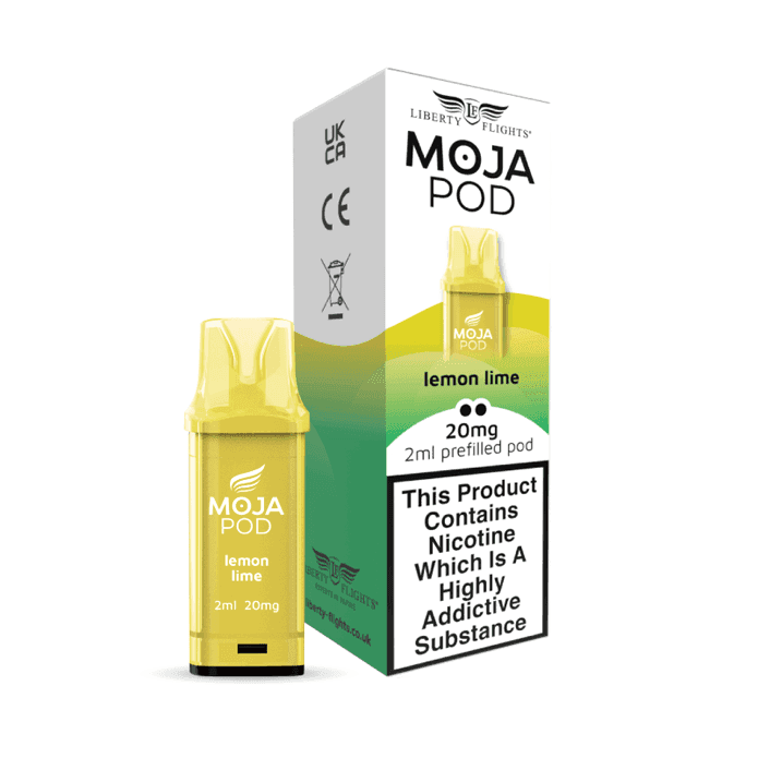 MOJA POD LEMON LIME PREFILLED POD 20MG(2%) BY LIBERTY FLIGHTS - Vapeslough