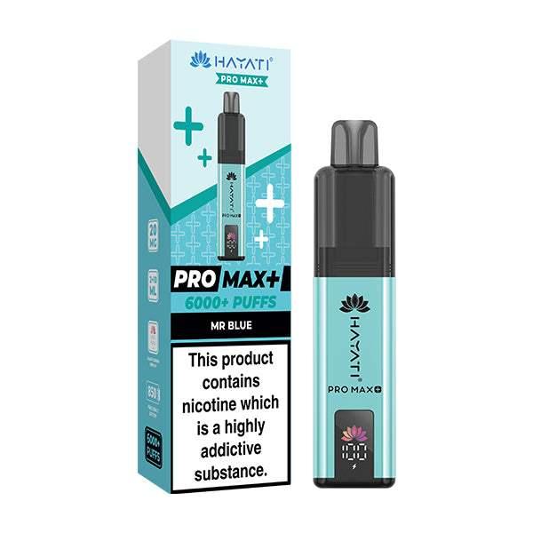 MR BLUE - HAYATI PRO MAX+ DISPOSABLE VAPE - 20MG(2%) - Vapeslough