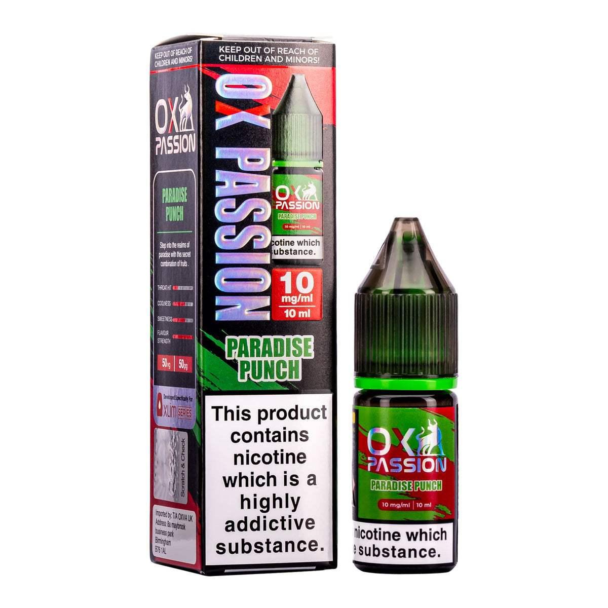 PARADISE PUNCH 10ML NIC SALT BY OXVA OX PASSION 10MG(1%) | 20MG(2%) - Vapeslough