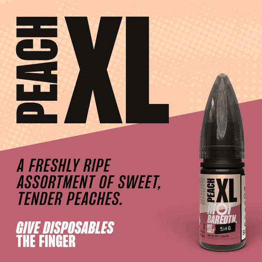 PEACH XL - BAR EDTN - 10ML NIC SALT E-LIQUID - 5MG | 10MG | 20MG BY RIOT SQUAD - Vapeslough