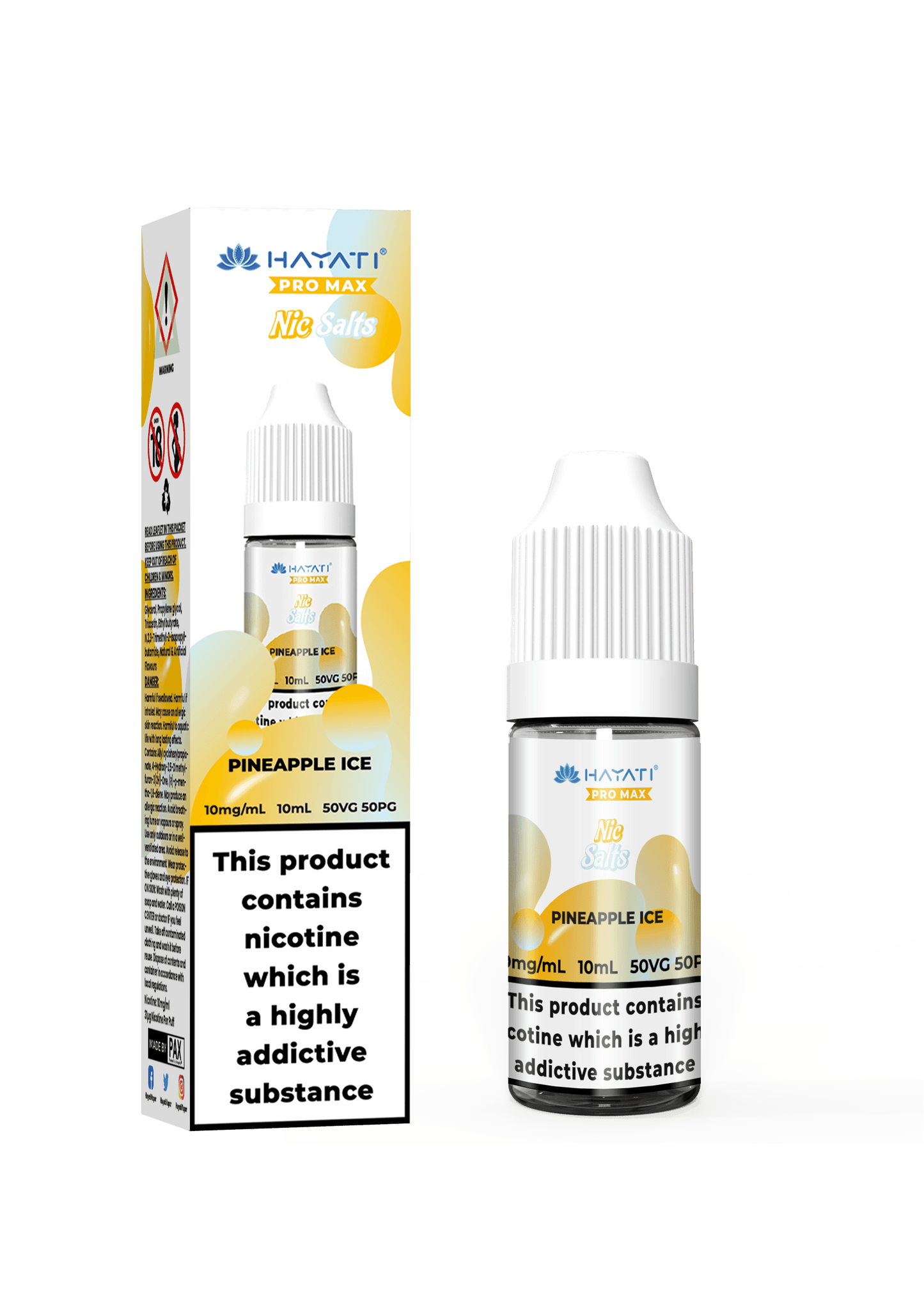 PINEAPPLE ICE 10ML NIC SALT BY HAYATI PRO MAX 10MG(1%) | 20MG(2%) - Vapeslough