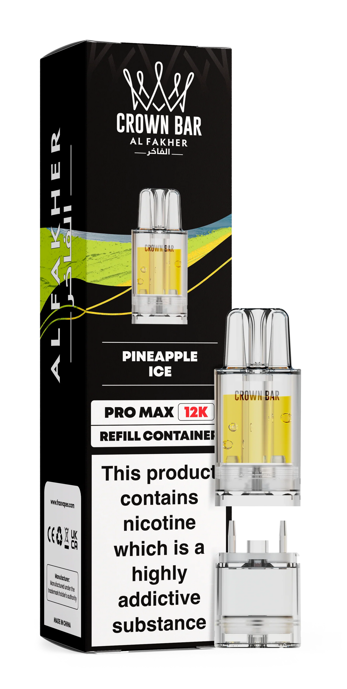 Pineapple Ice Al Fakher Crown Bar Pro Max 12K Refill Pod - Vapeslough