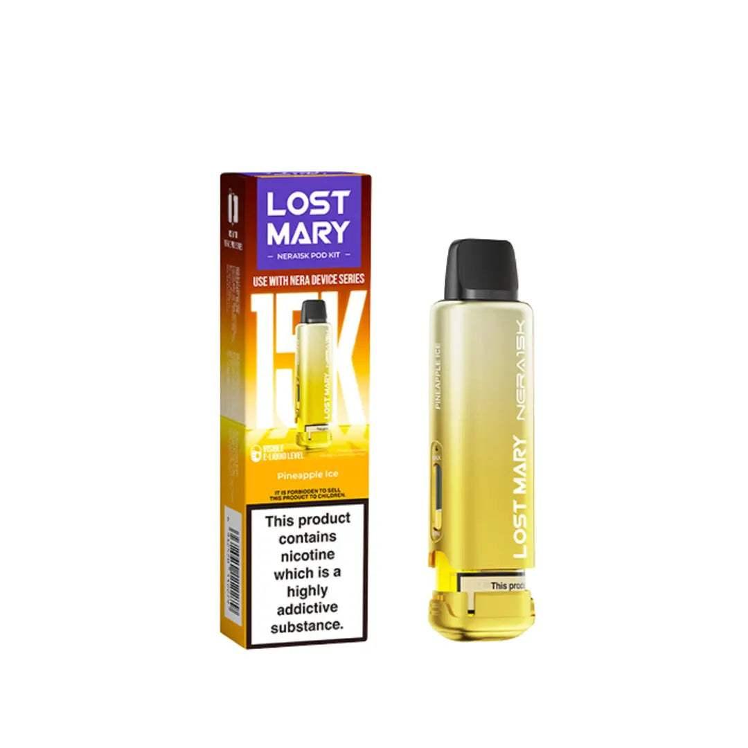 PINEAPPLE ICE - LOST MARY NERA 15K REPLACEMENT PREFILLED POD - Vapeslough